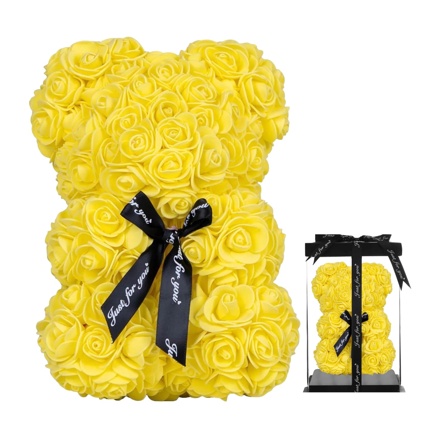 Sunshine Yellow Rose Bear Small 25cm