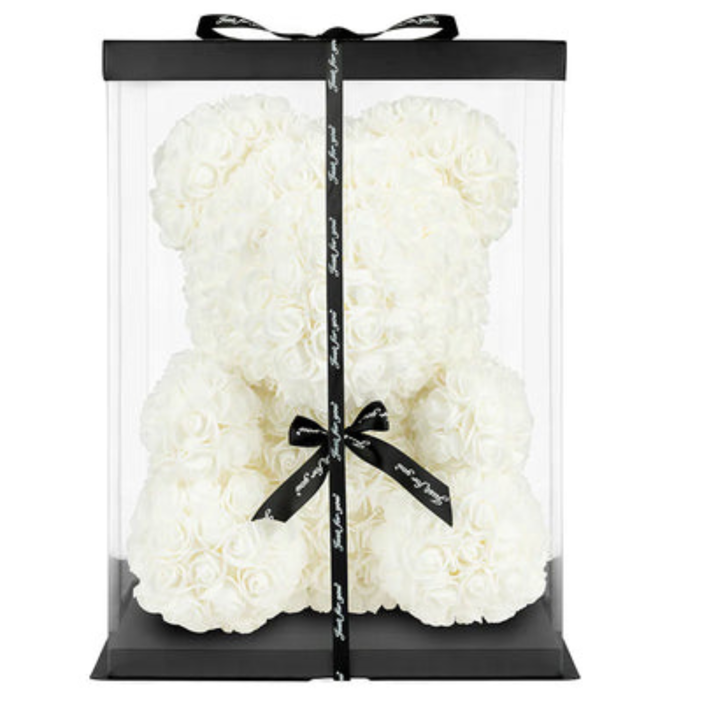 Snow White Rose Bear Large 40cm