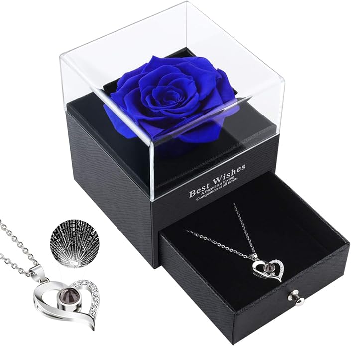 Eternal Rose Box - Crystal Necklace