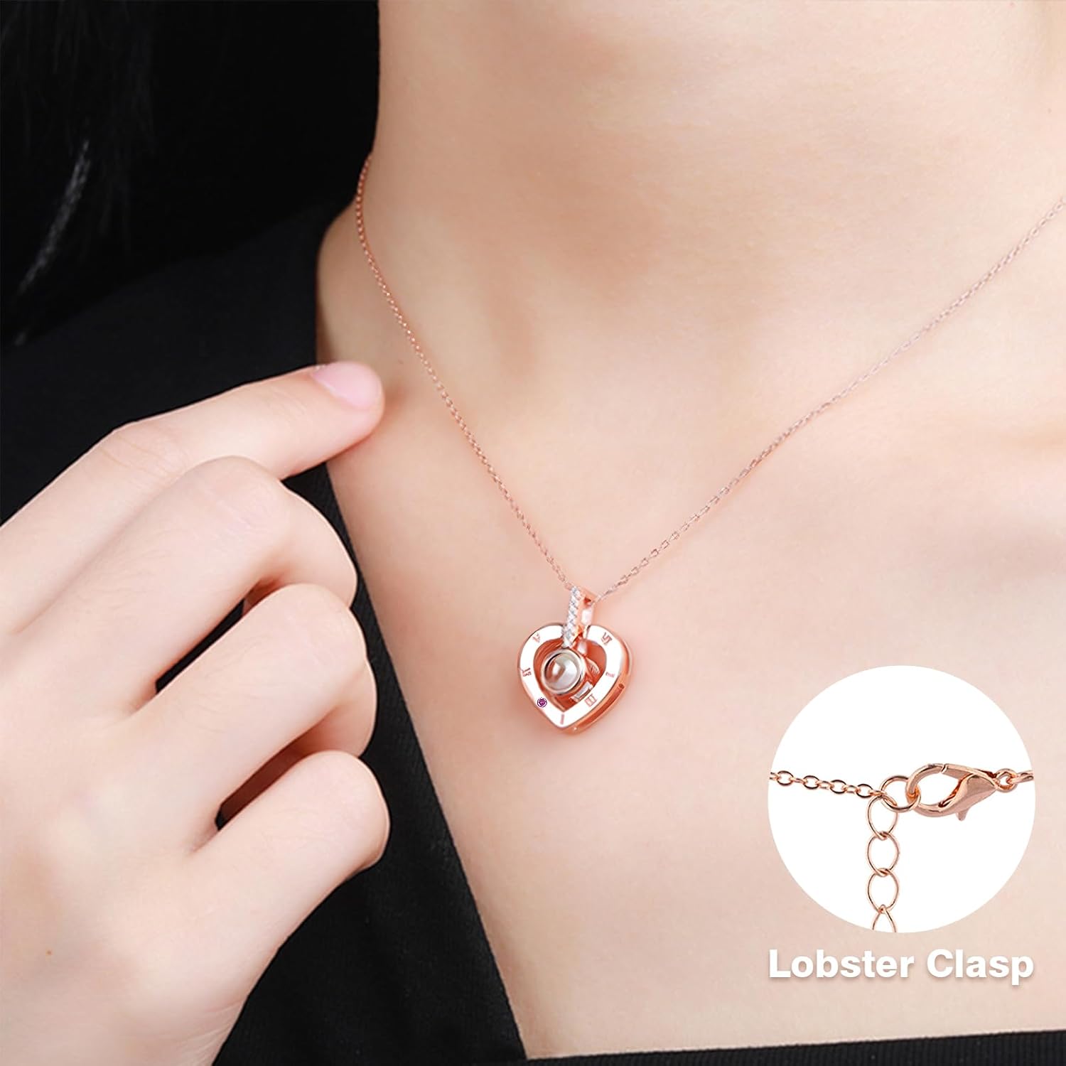 Preserved Real Rose & Cute Necklace - Eternal Rose Box