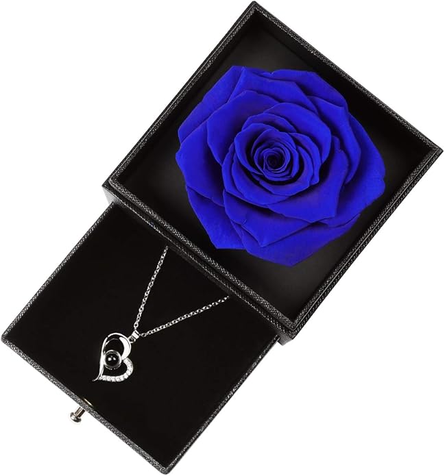 Eternal Rose Box - Crystal Necklace