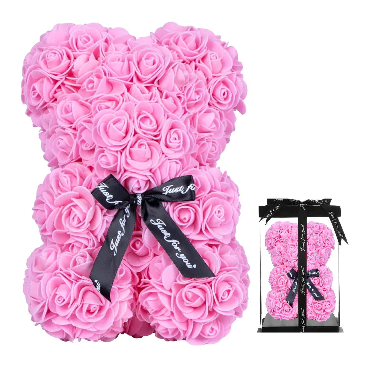 Pretty Pink Rose Bear Small 25cm