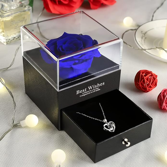 Eternal Rose Box - Crystal Necklace