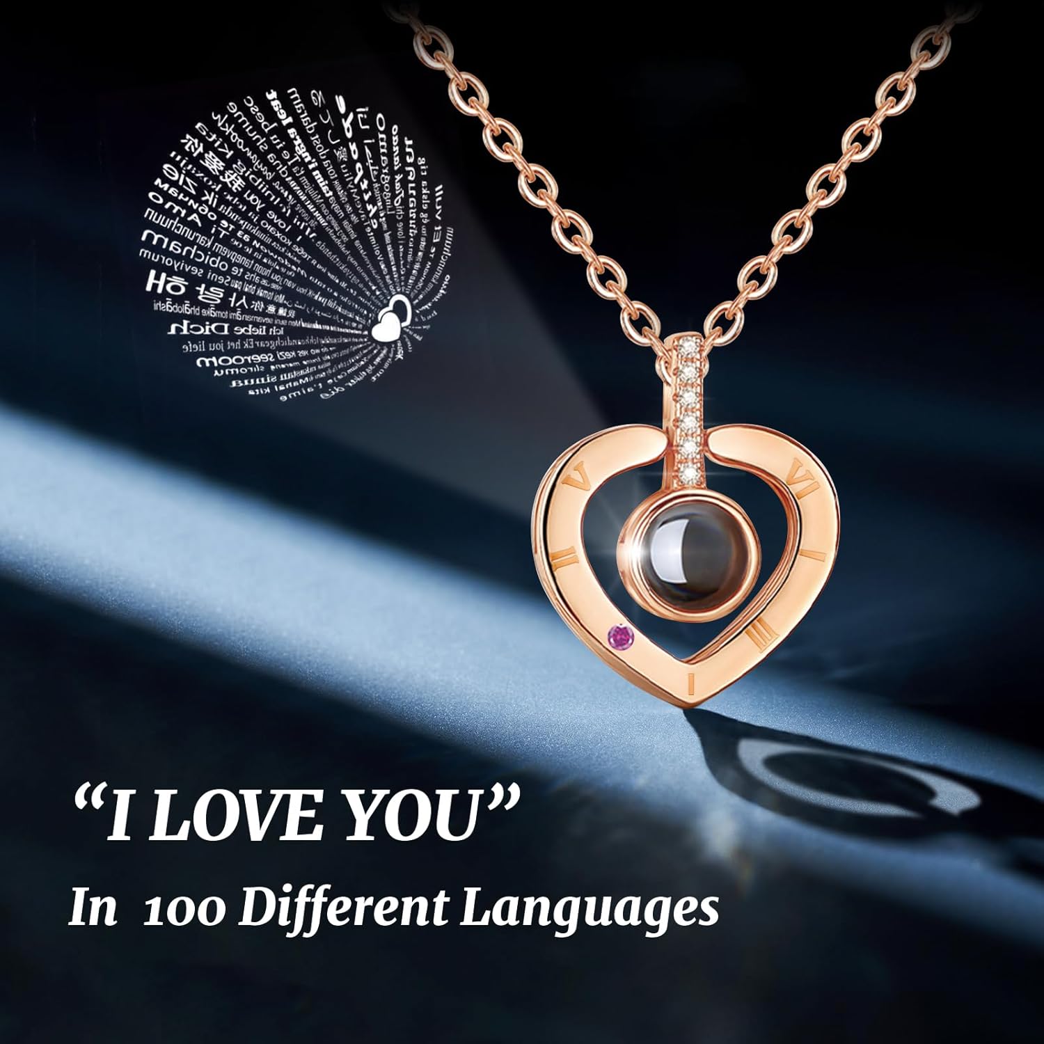 Preserved Real Rose & Cute Necklace - Eternal Rose Box