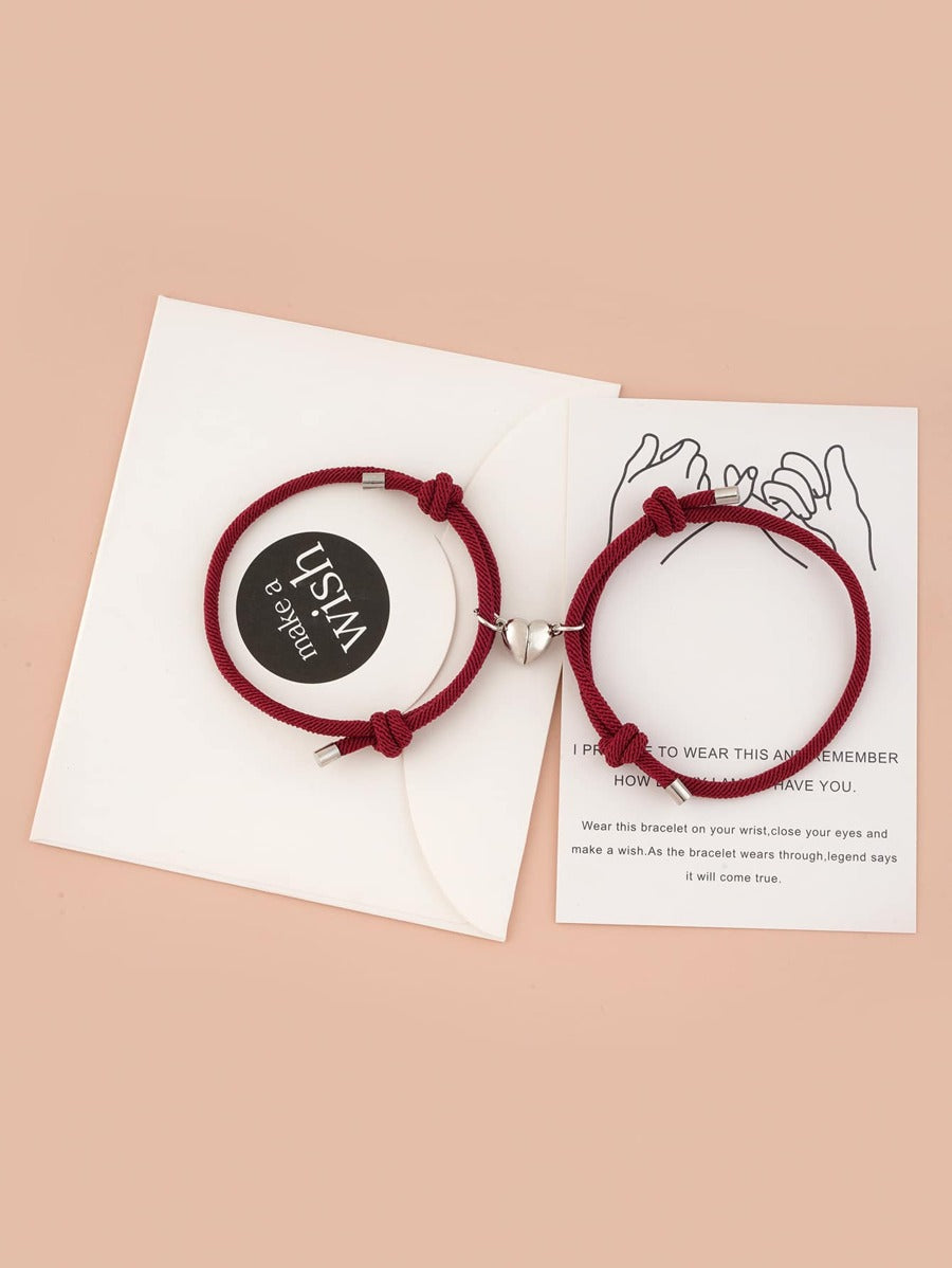 Valentines Heart Magnetic Bracelet | Pack of 2