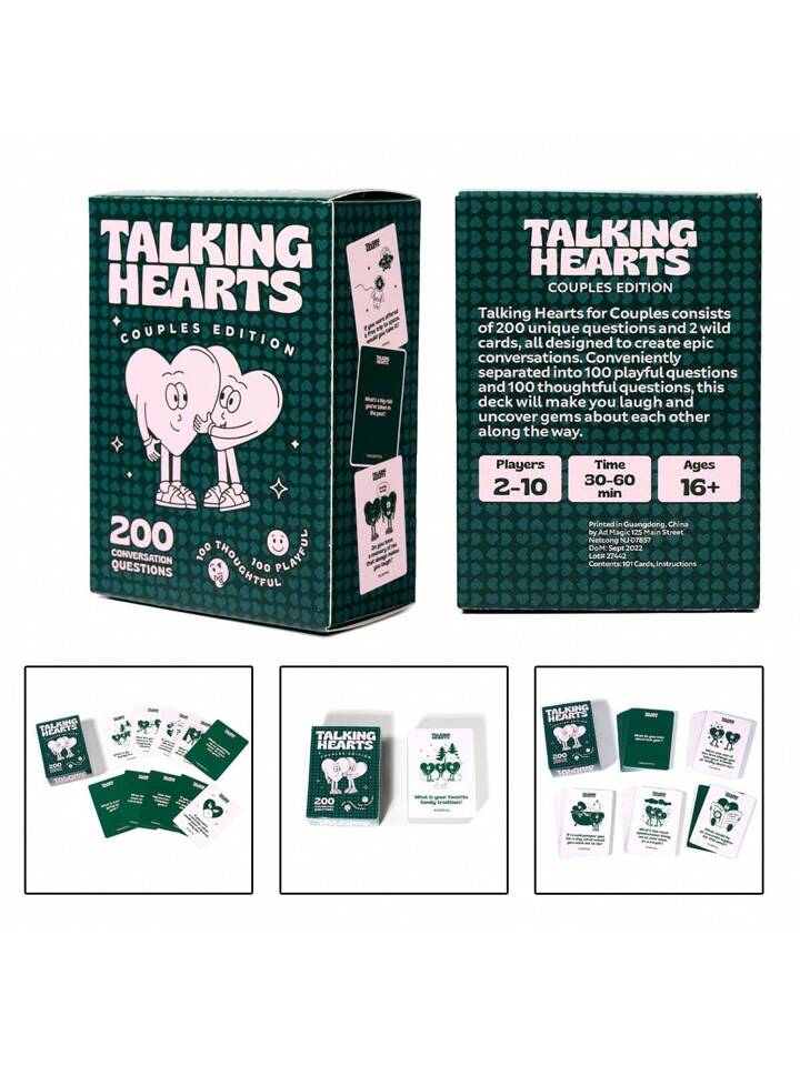 Talking Hearts: Couple's Conversation Cards for Date Nights & Adventures