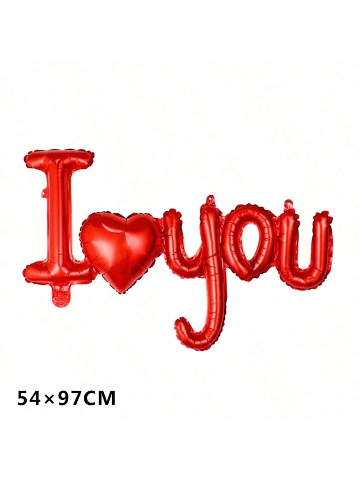 I Love You Red & Rose Gold Foil Balloon - Valentine’s Day