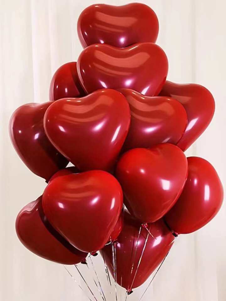 10PCS Red Heart Balloons Decoration