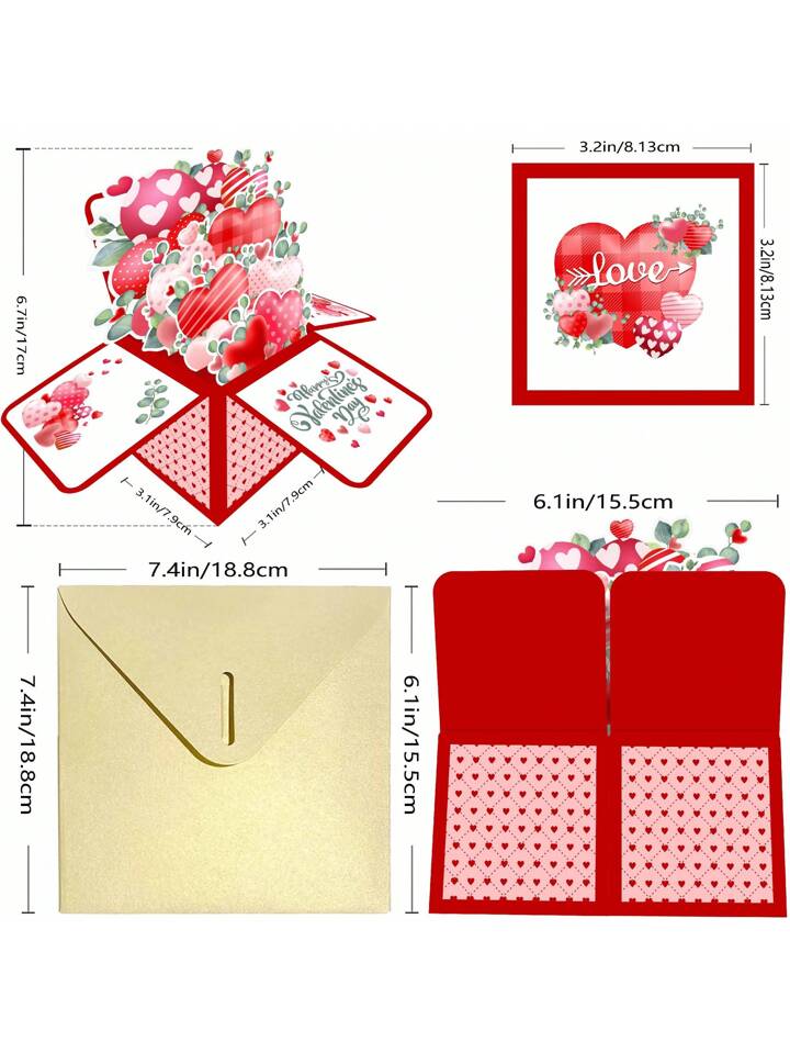 3D Paper Flower Bouquet Card with Memo & Envelope
