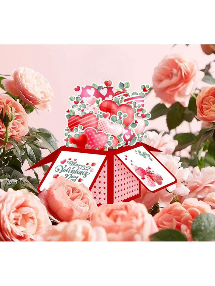 3D Paper Flower Bouquet Card with Memo & Envelope