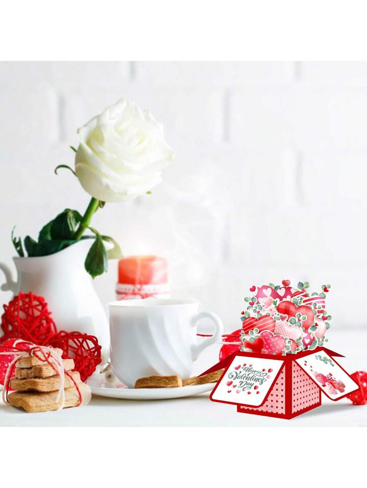 3D Paper Flower Bouquet Card with Memo & Envelope