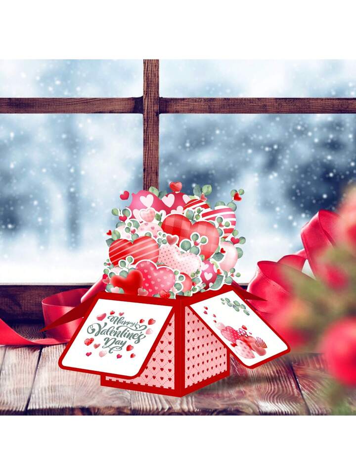 3D Paper Flower Bouquet Card with Memo & Envelope