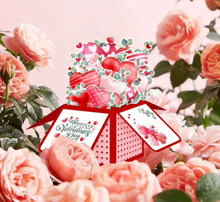 3D Paper Flower Bouquet Card with Memo & Envelope