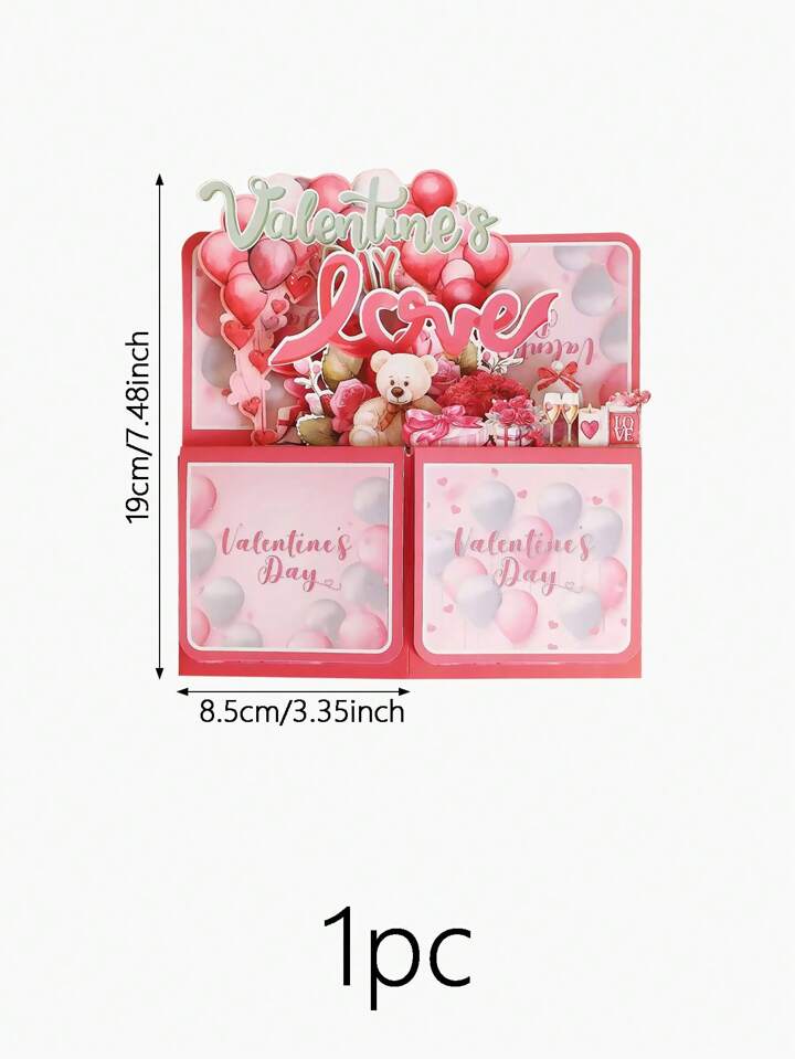 3D Valentines Day Pop-up Card