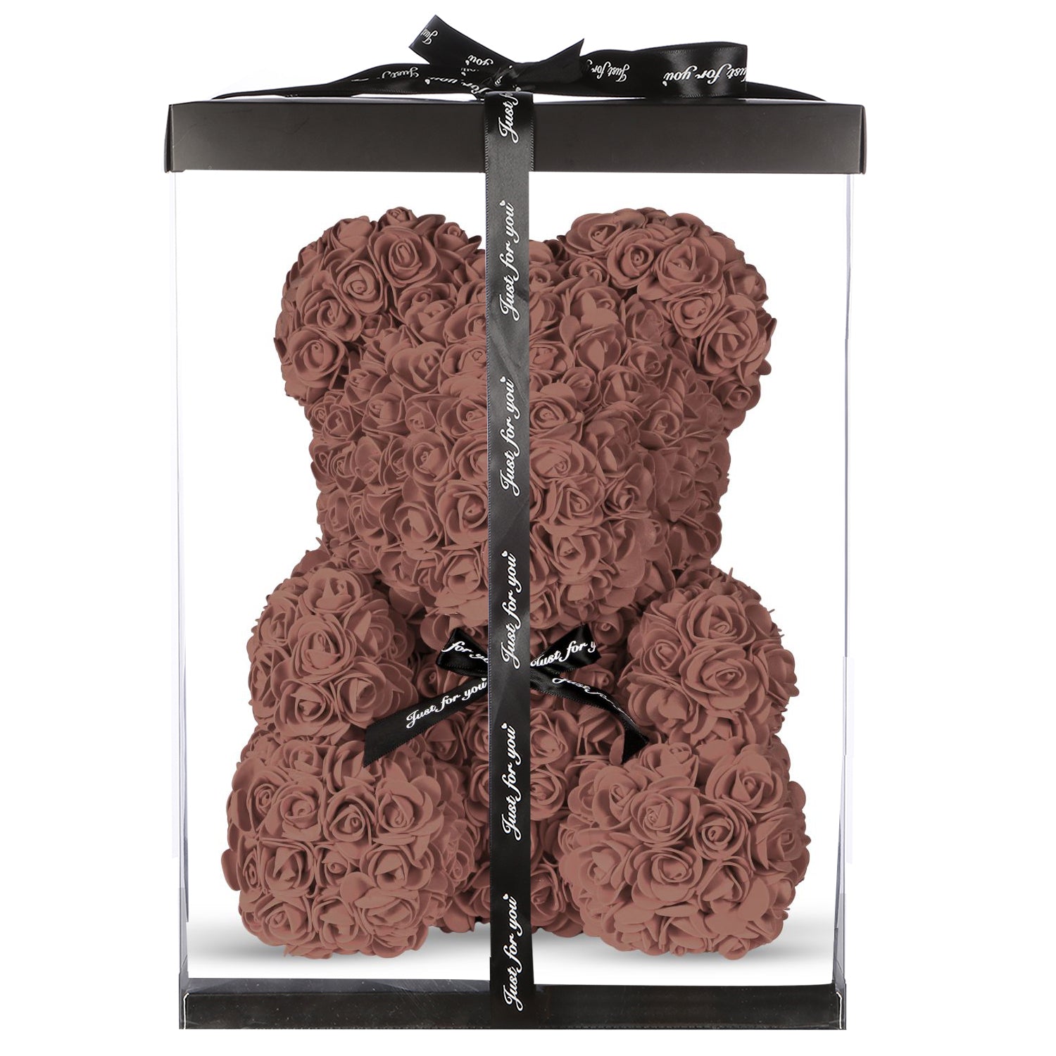 Chocolate Brown Rose Bear Large 40cm