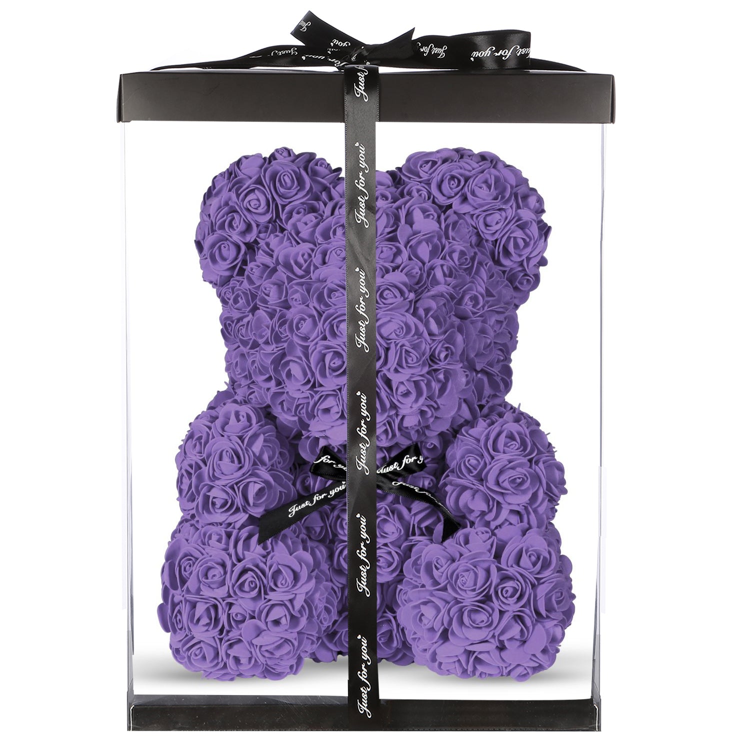 Violet Purple Rose Bear Large 40cm