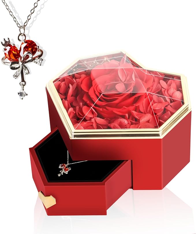 Eternal Rose Box - Crystal Necklace