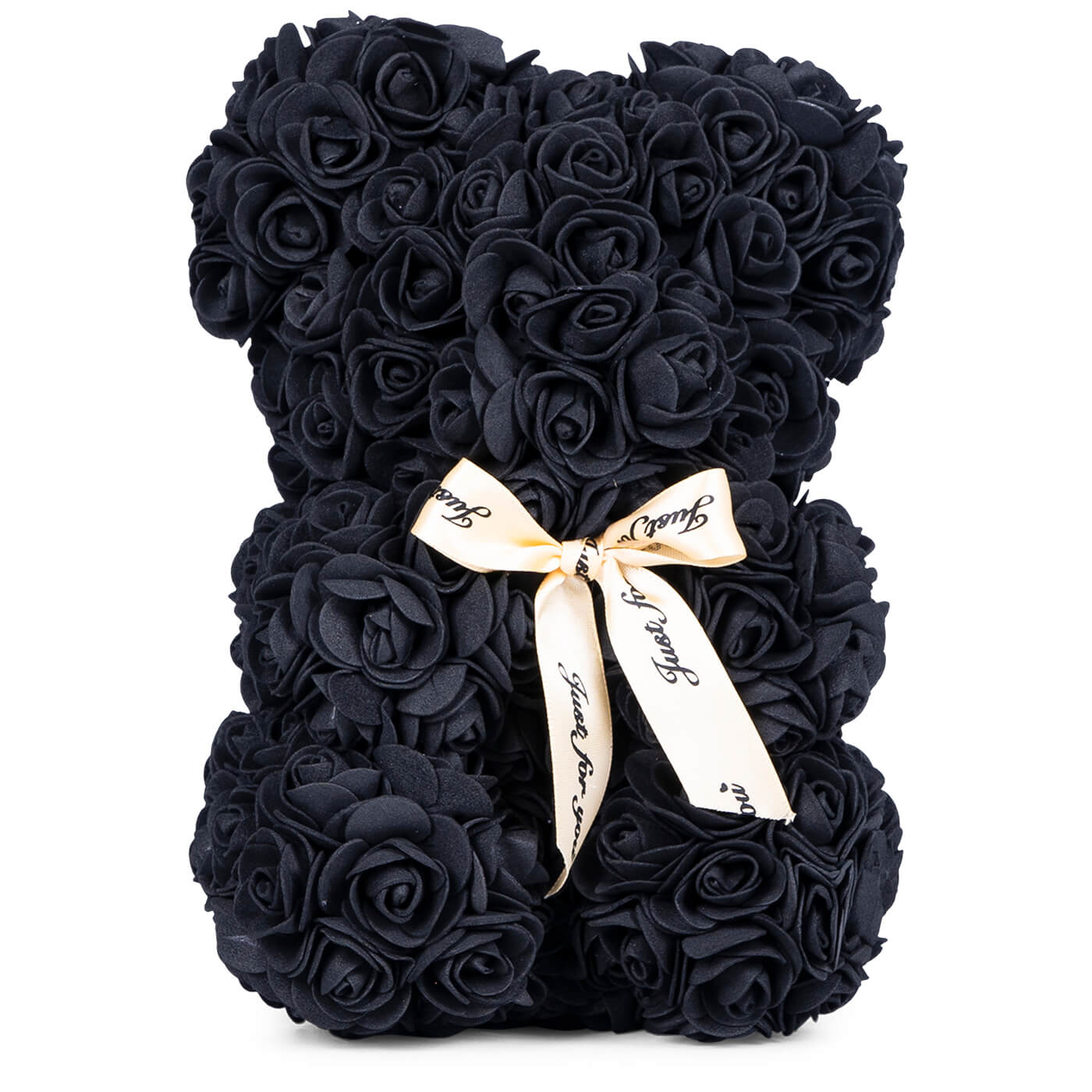 Onyx Black Rose Bear Small 25cm