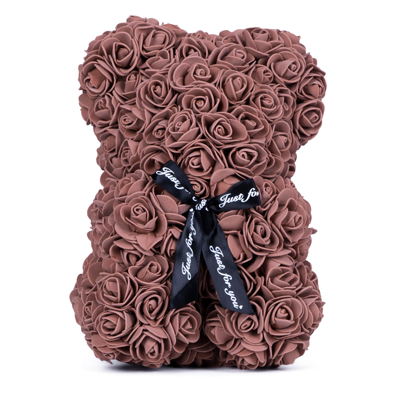 Chocolate Brown Rose Bear Small 25cm