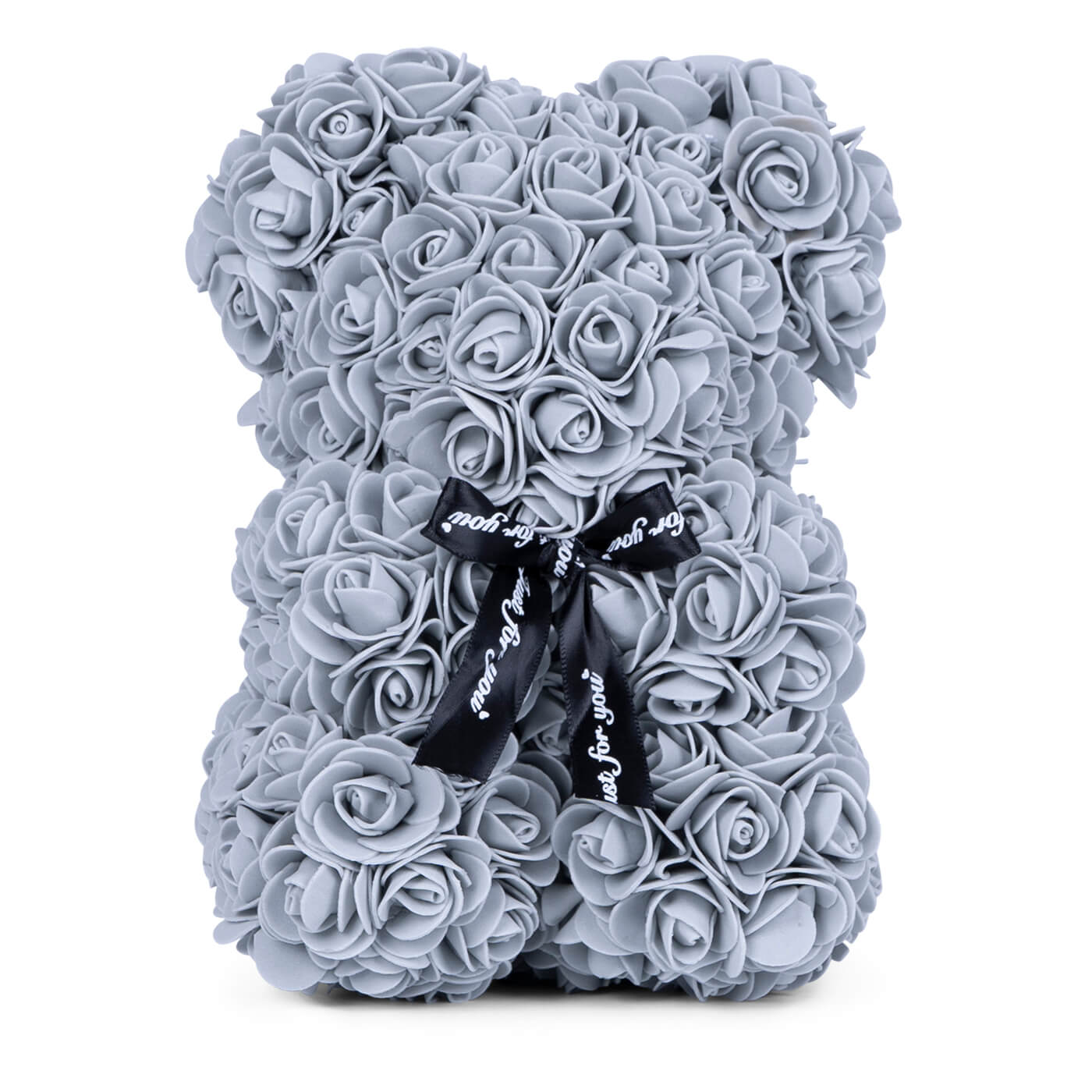 Heather Grey Rose Bear Small 25cm