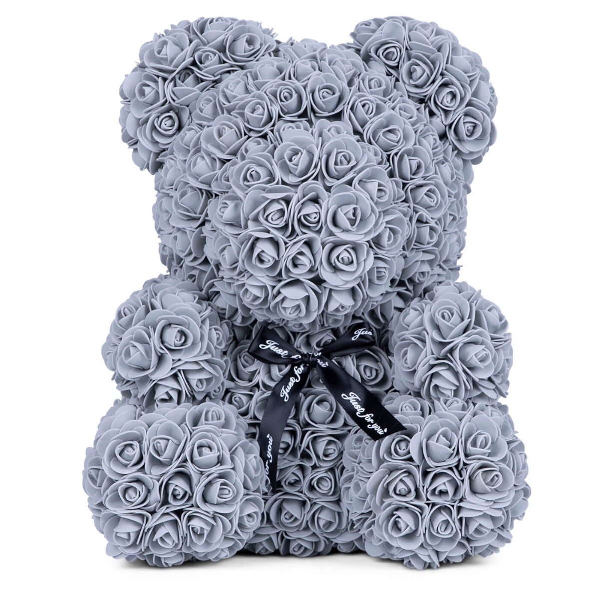 Heather Grey Rose Bear Large 40cm