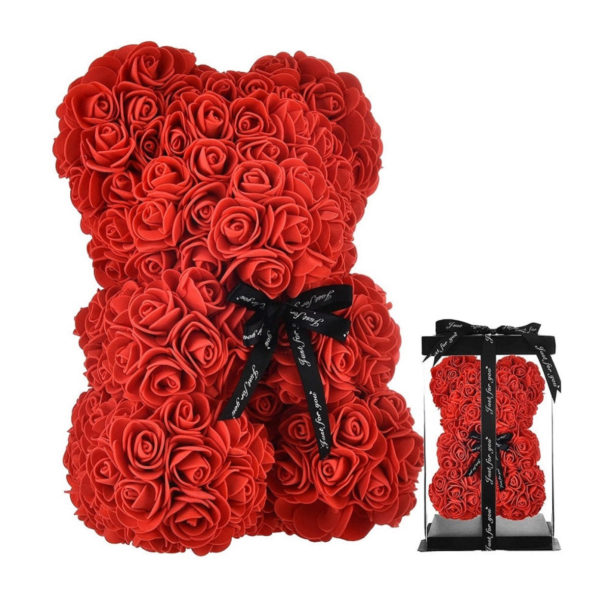 Ruby Red Rose Bear Small 25cm