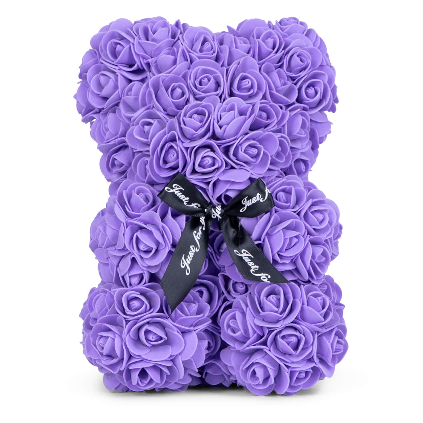 Violet Purple Rose Bear Small 25cm