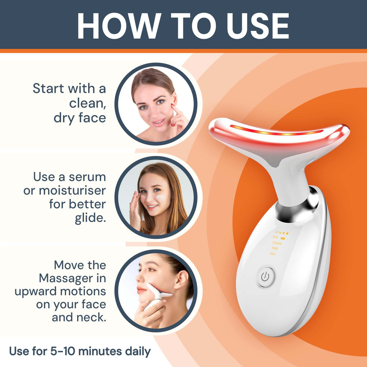 Face Massager - Anti-Aging, Skin Tightening & Wrinkle Reduction